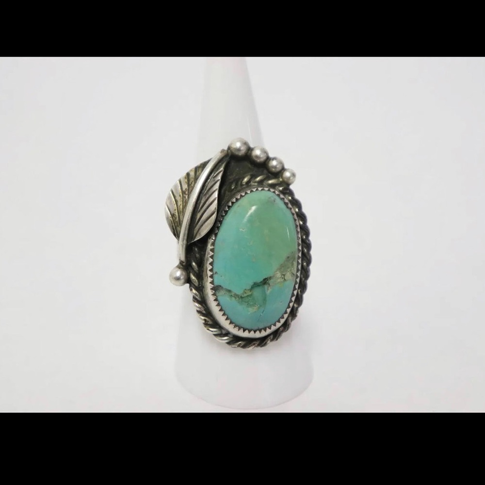 Fox Head Picto marked Sterling and Turquoise Ring